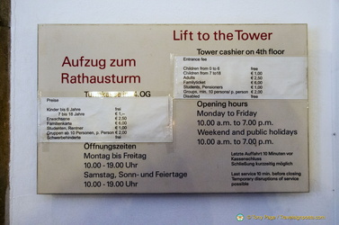 Rathaus tower lift